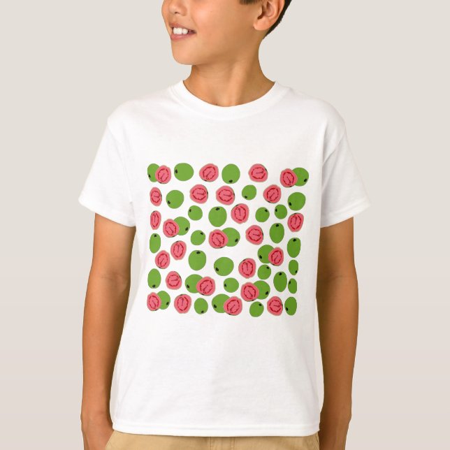 Camiseta Patrón de frutas de guayaba (Anverso)