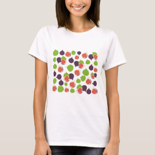 Camiseta Patrón de frutas de verano de higo mediterráneo 