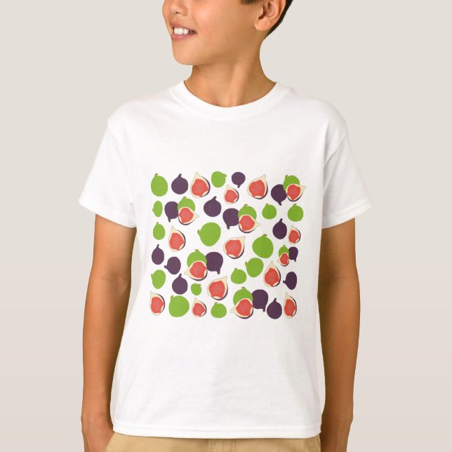 Camiseta Patrón de frutas de verano de la pesca mediterráne (Anverso)