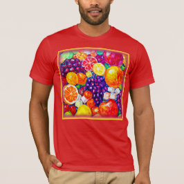 Camiseta "Patrón de frutas frescas" Arte Cuto. Comprar ahor