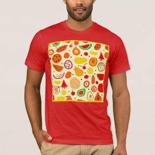 Camiseta Patrón de Frutas Tropicales