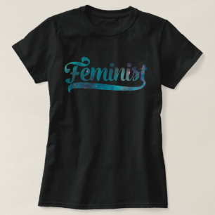 Camiseta Patrón de galaxia espacial feminista