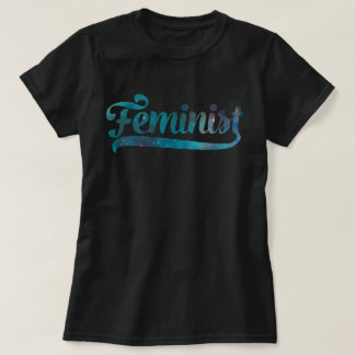 Camiseta Patrón de galaxia espacial feminista