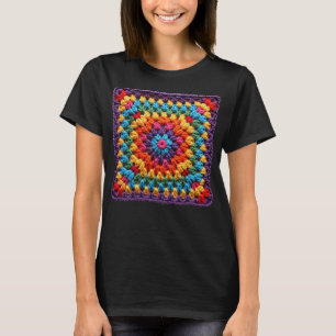 Camiseta Patrón de ganchillo de cuadrado de la abuela Patró