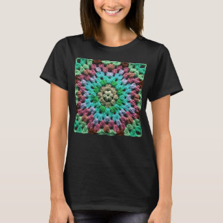 Camiseta Patrón de ganchillo de Granny Square Retro de los