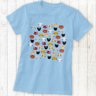Camiseta Patrón de gato de corte