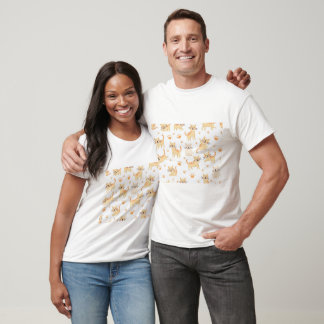 Camiseta Patrón de Gatos Juguetones