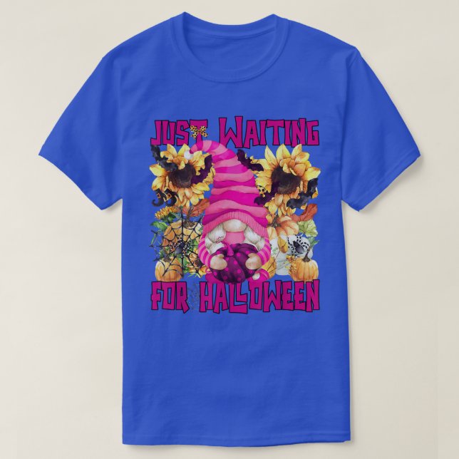Camiseta Patrón De Girasol De Halloween Rosa Cute Para Wo (Diseño del anverso)