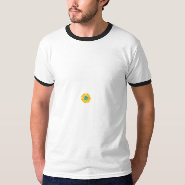 Camiseta Patrón de girasol | Vibrante diseño floral veranie (Anverso)