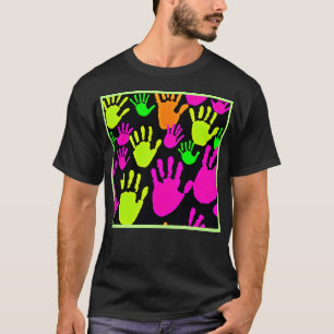 Camiseta Patrón de graffiti de huellas digitales