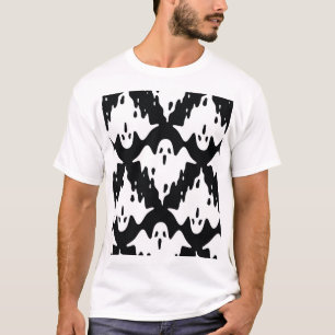 Camiseta Patrón de Halloween Ghost Spooky Seamless