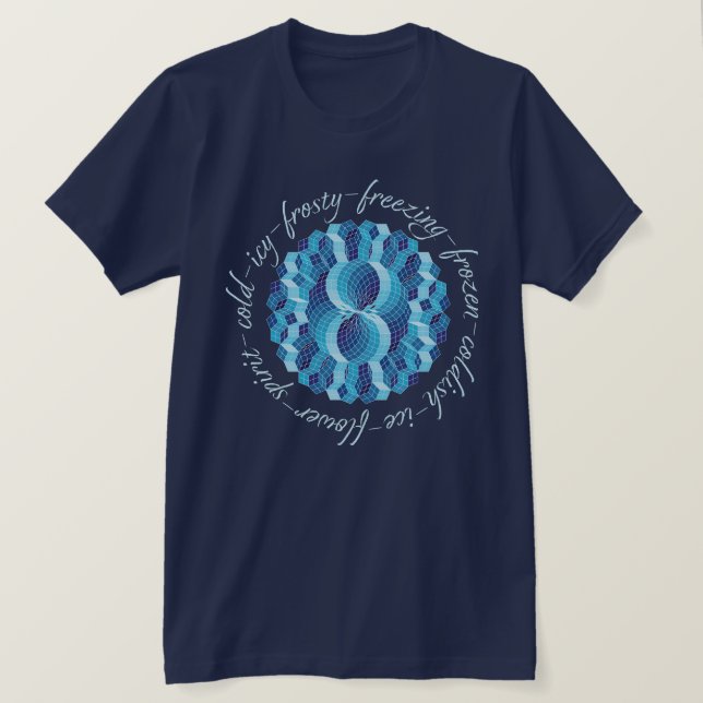 Camiseta Patrón de hielo-espíritu (Anverso del diseño)