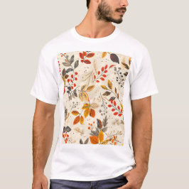 Camiseta Patrón de hoja estética