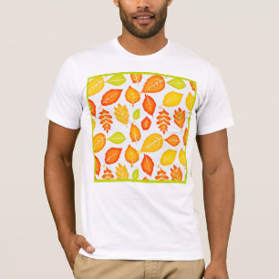 Camiseta Patrón de hojas coloridas