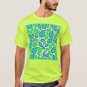 Camiseta Patrón de hojas de elegancia Vivid