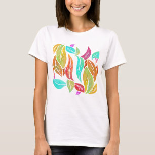 Camiseta Patrón de hojas de otoño