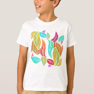 Camiseta Patrón de hojas de otoño