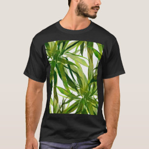 Camiseta Patrón de hojas de palmera pintado a mano