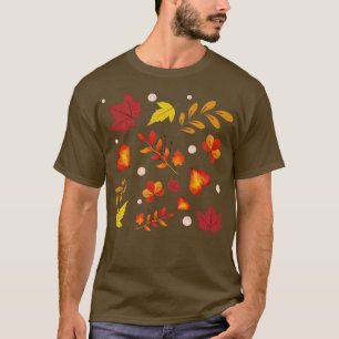 Camiseta Patrón de hojas otoñales