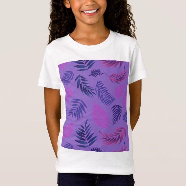 Camiseta Patrón de hojas tropicales 19 (Anverso)