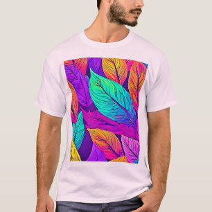Camiseta Patrón de hojas vívidas