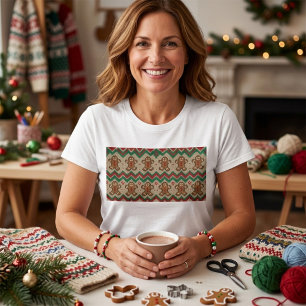 Camiseta Patrón de hombre de jengibre tejido para Navidad
