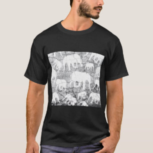 Camiseta Patrón de hormigón elefante