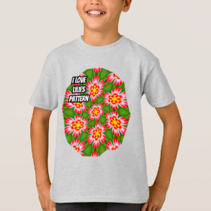 Camiseta Patrón de ilimidades rojas