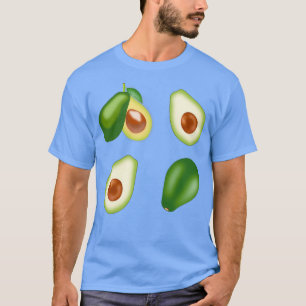 Camiseta Patrón de Ilustracion de vectores de aguacate