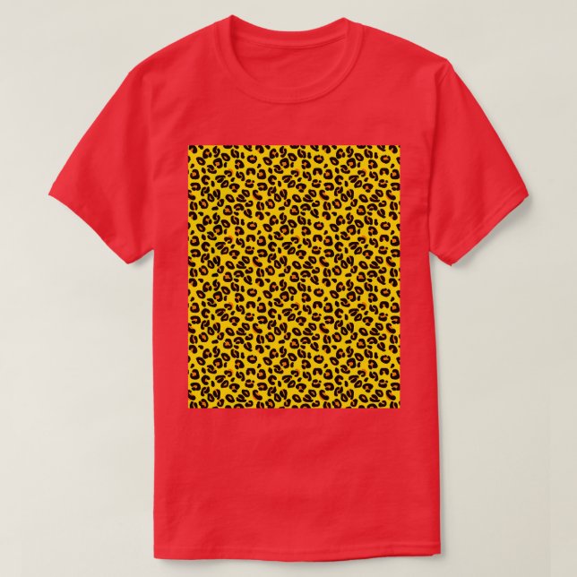 Camiseta Patrón de impresión de animales de Leopardo Amaril (Diseño del anverso)