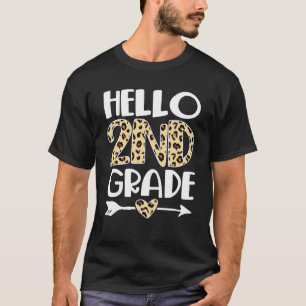 Camiseta Patrón de impresión de leopardo de segundo grado d