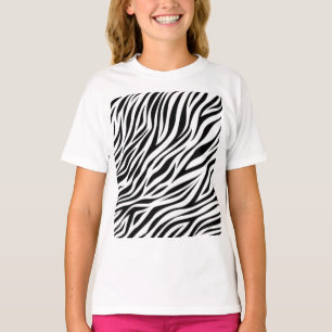 Camiseta Patrón de impresión de piel de animal cebra-15391