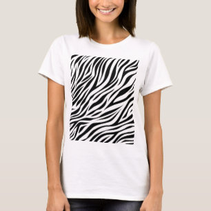 Camiseta Patrón de impresión de piel de animal cebra-15391