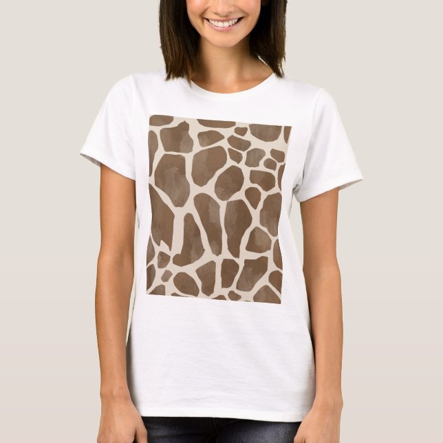 Camiseta Patrón de impresión de puntos de jirafa (Anverso)