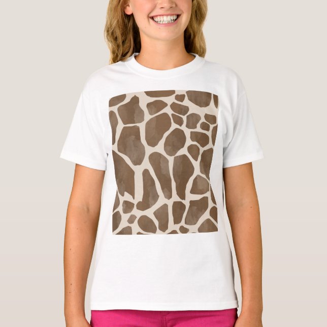 Camiseta Patrón de impresión de puntos de jirafa (Anverso)
