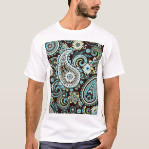 Camiseta Patrón de infiltración de madera de Paisley Orient