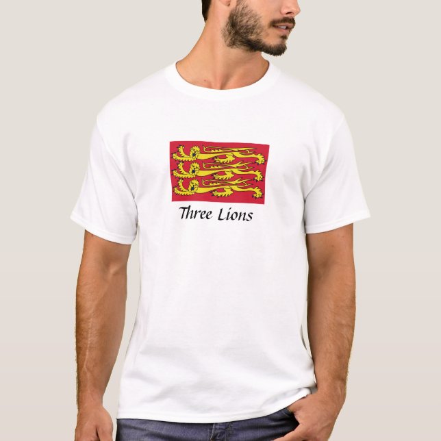 Camiseta Patrón de Inglaterra de tres leones (Anverso)