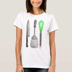 Camiseta patrón de intensilios de cocina