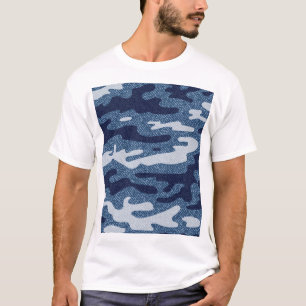 Camiseta Patrón de jeans de denim para el camuflaje visto