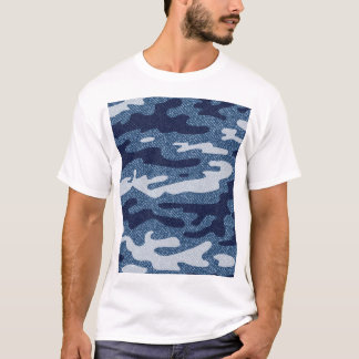 Camiseta Patrón de jeans de denim para el camuflaje visto