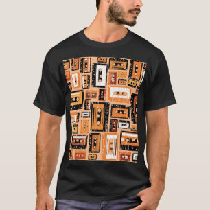 Camiseta Patrón de la cinta de cassette retro sin problemas