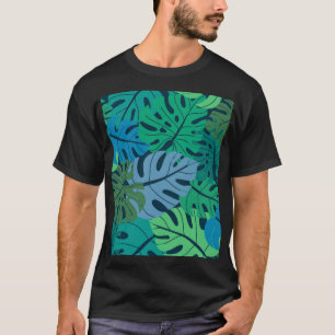Camiseta Patrón de la palma de la selva tropical sin foco