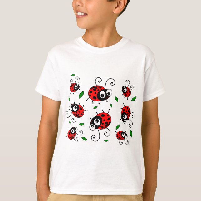 Camiseta Patrón de ladybugs Personalizado (Anverso)