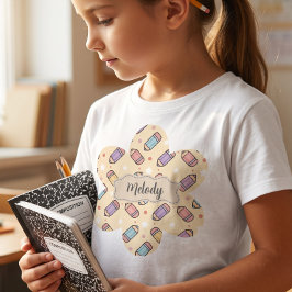 Camiseta Patrón de lápiz lindo para volver a la escuela 