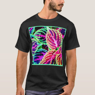 Camiseta Patrón de las hojas de la elegancia colorida