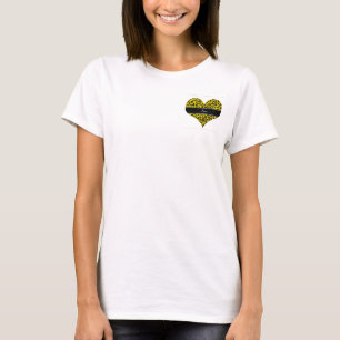 Camiseta Patrón de leopardo amarillo con nombre personaliza