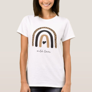 Camiseta Patrón de leopardo arco iris