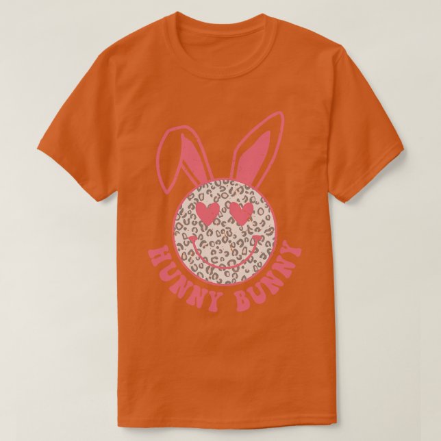 Camiseta Patrón de leopardo de conejo (Diseño del anverso)