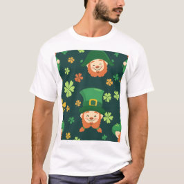 Camiseta Patrón de Leprechaun de Cabeza Verde