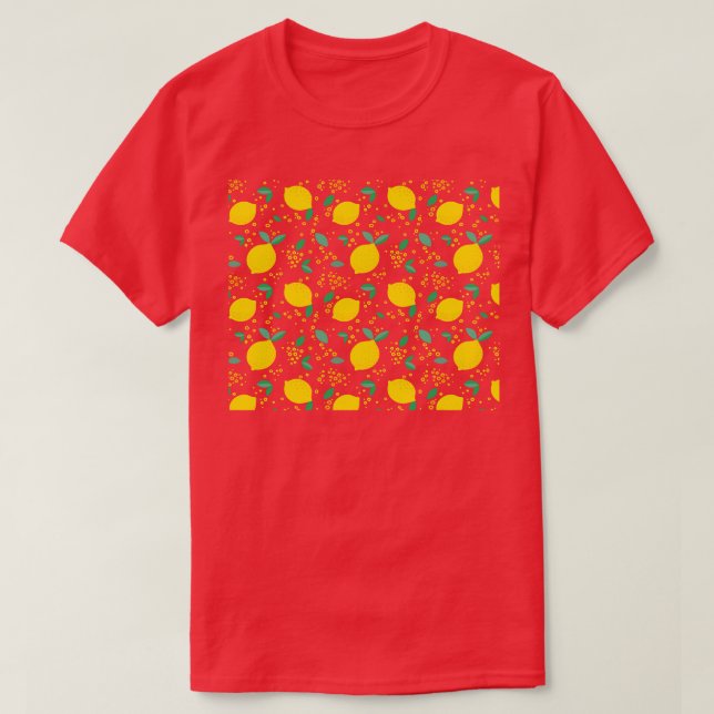 Camiseta Patrón de limón 1 (Diseño del anverso)